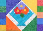 A Touch of Fun! Free March Basket of Flowers Block by Benita Skinner through Quilty Finds