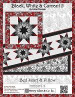 Black, White & Currant Free Bed Scarf & Pillow Quilt Pattern by Color Principle for Henry Glass Fabrics