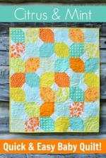 Citrus Mint Free Baby Quilt Tutorial by Lindsay Conner from Craft Buds