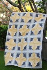 Rectangle Log Cabin Quilt Tutorial by Kirsty through Bonjour Quilts