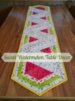 Sweet Watermelon Table Runner Tutorial by Lorna McMahon through Sew Can She