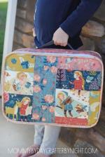 Patchwork Suitcase Tutorial by Ashley from Mommy by day Crafter by night