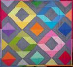 Rainbow Diamonds Mini Quilt Tutorial by Lindsay Conner from Craft Buds