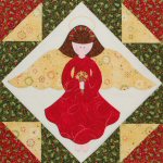 Appliqued Angel Block by Erin Russek from One Piece at a Time