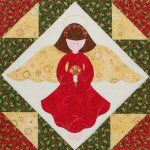 Appliqued Angel Block by Erin Russek from One Piece at a Time