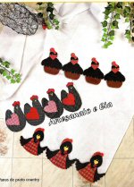 Applique Chickens from Artesanato e Cia