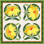 Daffodil Quilt Block by Reeze Hanson from Morning Glory Designs