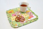 Mug Rug ~ Ruffled Patchwork by Candace through Sew in Love with Fabric