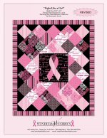 Fight Like a Girl Pink Ribbon Quilt by Rosemarie Lavin through Windham Fabrics