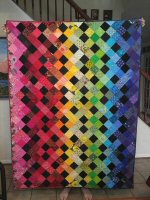 Rainbow Drops Quilt by Julia Graves through APQS