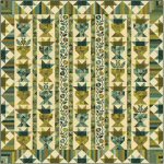 Sage & Sea Glass Star Baskets Quilt by Kim Diehl through Henry Glass Fabrics