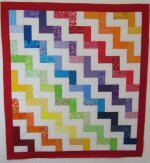 Scrappy Zig-Zag Rainbow by Carol from Fun Threads Designs