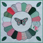 Dresden Plate with Butterfly by Benita Skinner from Victoriana Quilt Designs