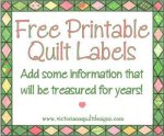 Free Printable Quilt Labels & Tutorial by Benita Skinner from Victoriana Quilt Designs