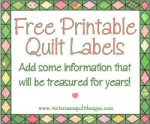 Free Printable Quilt Labels & Tutorial by Benita Skinner from Victoriana Quilt Designs