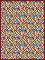 Postage Stamp with a Twist Scrap Quilt Pattern