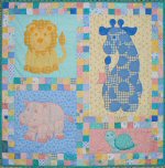 Stuffies Baby Quilt Pattern with Giraffe, Lion, Hippo & Turtle