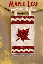 Maple Leaf Quilt Block Flag by Denna from Denna's Ideas