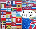 Olympic Flag Quilt by Angie from The Little Fabric Shop