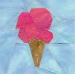 Paper Pieced Ice Cream Cone by Cynthia from England Design
