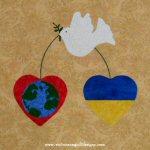 Hope Quilt Block for Ukraine by Benita Skinner from Victoriana Quilt Designs