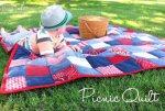 Picnic Quilt from Old Jeans by Jessica from Cutesy Crafts